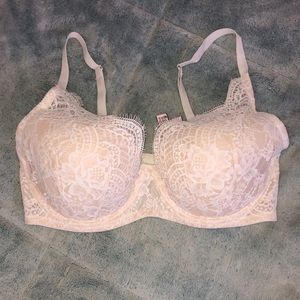 Victoria secret ivory/nude lace Demi bra 34DD